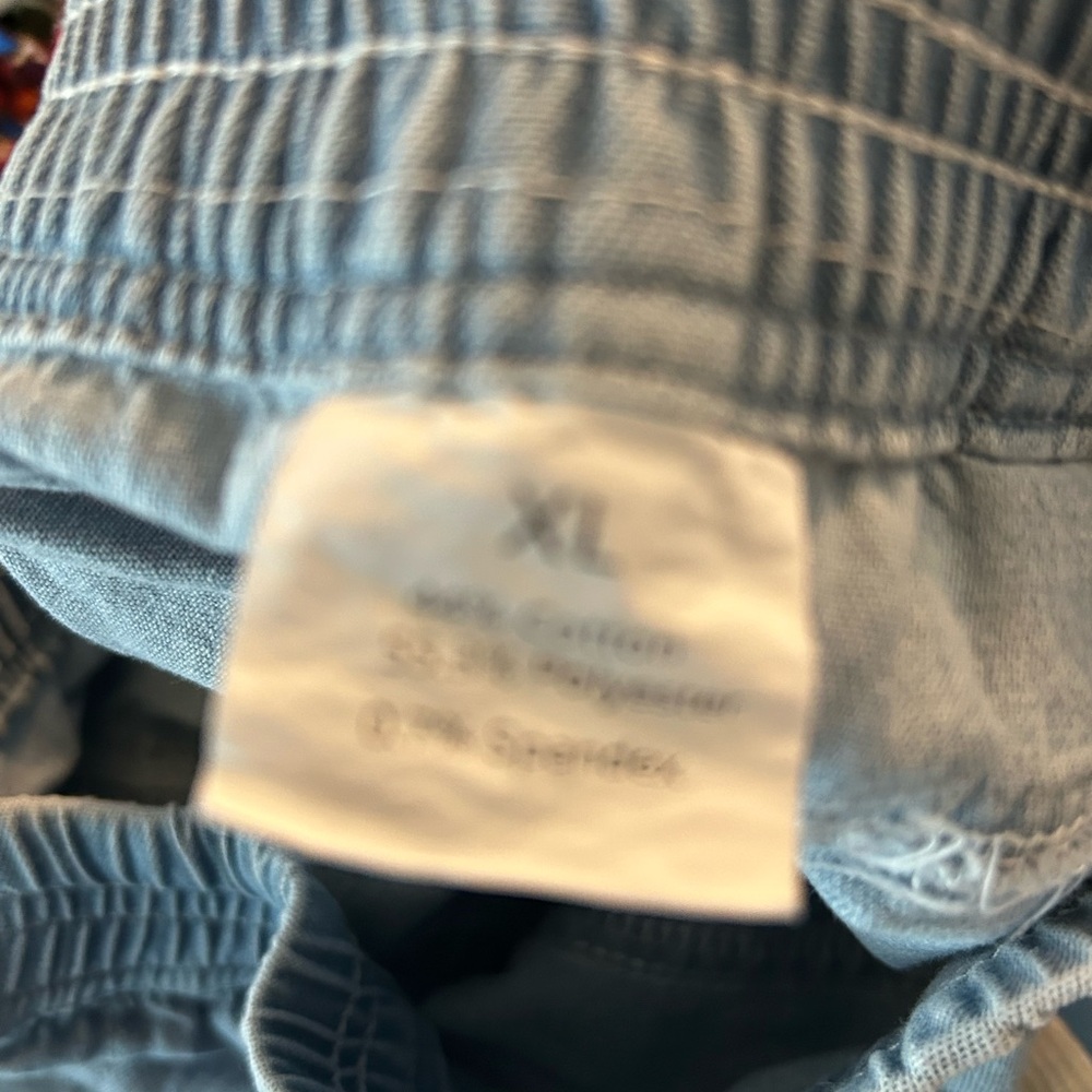 Casual Light Blue Drawstring Pants - Picture 3 of 3